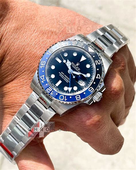 rolex gmt-master ii batman oyster men's watch 126710blnr-0003